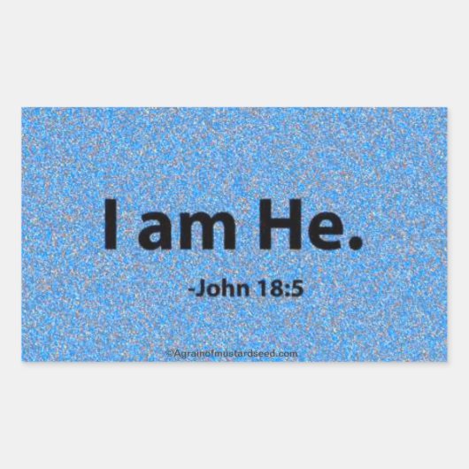 Sticker Rectangulaire Citations bibliques de Pâques (Devant)