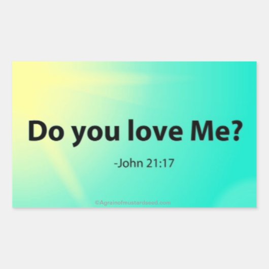 Sticker Rectangulaire Citations bibliques de Pâques (Devant)