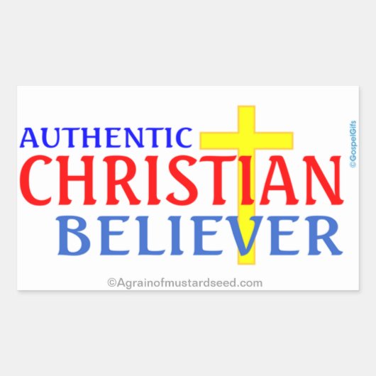 Sticker Rectangulaire Citations chrétiennes (Devant)