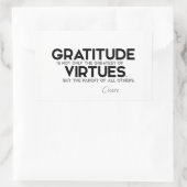 Sticker Rectangulaire CITATIONS : Cicéron : Gratitude (Sac)