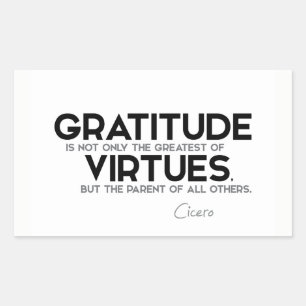 Sticker Rectangulaire CITATIONS : Cicéron : Gratitude