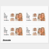 Sticker Rectangulaire Citations d'anniversaire amusantes | Photo Collage (Feuille)
