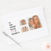 Sticker Rectangulaire Citations d'anniversaire amusantes | Photo Collage (Enveloppe)