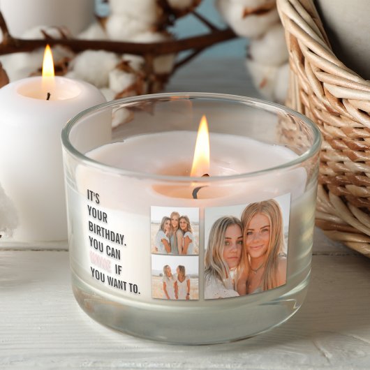 Sticker Rectangulaire Citations d'anniversaire amusantes | Photo Collage