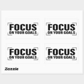 Sticker Rectangulaire Citations de distraction Focus Citations d'art (Feuille)