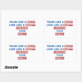 Sticker Rectangulaire citations de motivation de gym (Feuille)