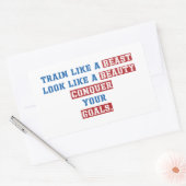 Sticker Rectangulaire citations de motivation de gym (Enveloppe)