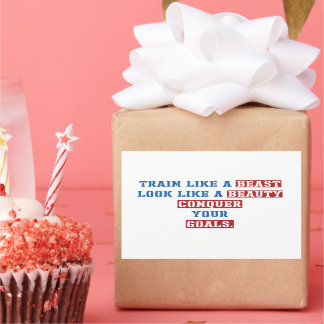 Sticker Rectangulaire citations de motivation de gym