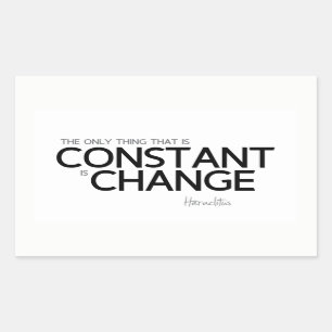 Sticker Rectangulaire CITATIONS : Heraclitus : Changez est constant
