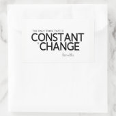 Sticker Rectangulaire CITATIONS : Heraclitus : Le changement est constan (Sac)