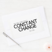 Sticker Rectangulaire CITATIONS : Heraclitus : Le changement est constan (Enveloppe)
