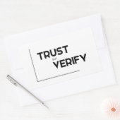 Sticker Rectangulaire Citations MODERNE : faites confiance mais vérifiez (Enveloppe)
