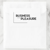 Sticker Rectangulaire Citations MODERNES : affaires avant plaisir (Sac)