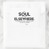 Sticker Rectangulaire CITATIONS : Rumi : Âme d'ailleurs (Sac)