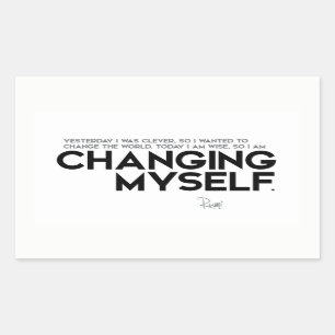 Sticker Rectangulaire CITATIONS : Rumi : Changement