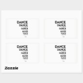 Sticker Rectangulaire CITATIONS : Rumi : Danse, danse, danse (Feuille)