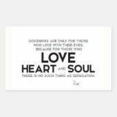 Sticker Rectangulaire CITATIONS : Rumi : Goodbyes, séparation (Devant)