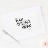 Sticker Rectangulaire CITATIONS : Sun Tzu : Évitez fort, grève faible (Enveloppe)