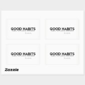 Sticker Rectangulaire CITES : Aristote : Bonnes habitudes (Feuille)