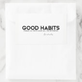 Sticker Rectangulaire CITES : Aristote : Bonnes habitudes (Sac)