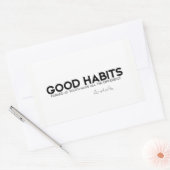 Sticker Rectangulaire CITES : Aristote : Bonnes habitudes (Enveloppe)