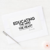Sticker Rectangulaire CITES : Aristote : Eduquer l'esprit, le coeur (Enveloppe)