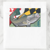 Sticker Rectangulaire Citizen Rockfish du Maryland (Sac)