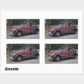 Sticker Rectangulaire Citroën 2 CV (Feuille)