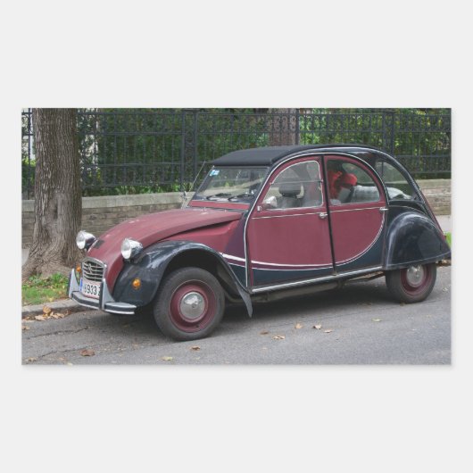 Sticker Rectangulaire Citroën 2 CV (Devant)