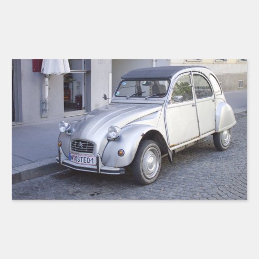 Sticker Rectangulaire Citroën 2 CV (Devant)