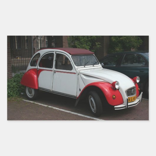 Sticker Rectangulaire Citroën 2 CV (Devant)