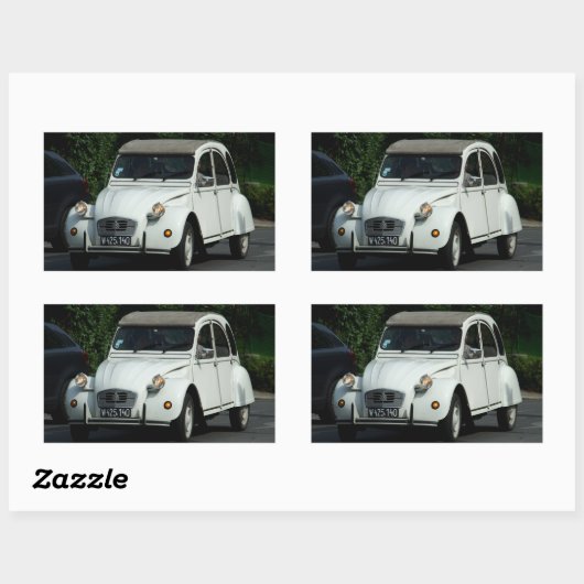 Sticker Rectangulaire Citroën 2 CV (Feuille)