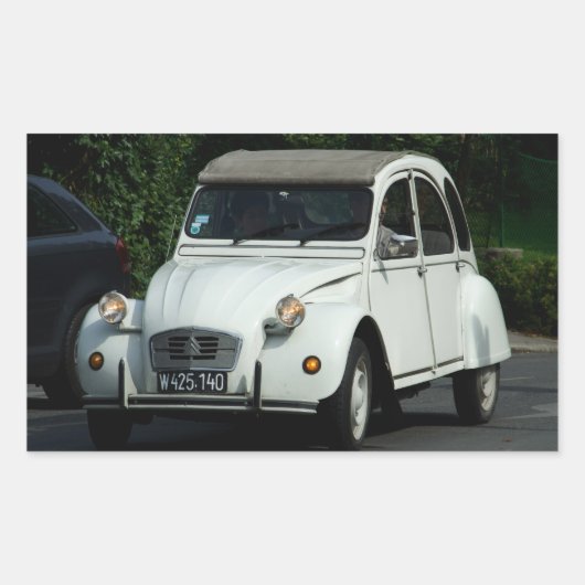Sticker Rectangulaire Citroën 2 CV (Devant)
