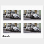 Sticker Rectangulaire Citroën 2 CV deux chevaux (Feuille)
