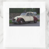 Sticker Rectangulaire Citroën 2 CV deux chevaux (Sac)