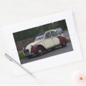 Sticker Rectangulaire Citroën 2 CV deux chevaux (Enveloppe)