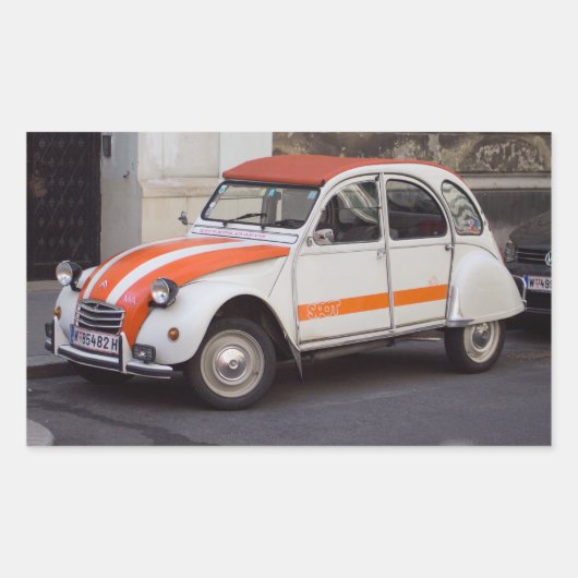 Sticker Rectangulaire Citroën 2 CV Spot (Devant)