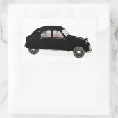 Sticker Rectangulaire Citroen noir 2CV (Sac)