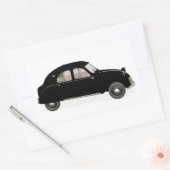 Sticker Rectangulaire Citroen noir 2CV (Enveloppe)