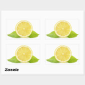 Sticker Rectangulaire Citron et menthe (Feuille)