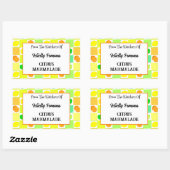 Sticker Rectangulaire Citron, Lime et Oranges Agrumes Fruit Modifiable (Feuille)