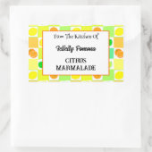 Sticker Rectangulaire Citron, Lime et Oranges Agrumes Fruit Modifiable (Sac)