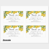 Sticker Rectangulaire citrons aquarelles merci pour vos informations com (Feuille)