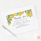 Sticker Rectangulaire citrons aquarelles merci pour vos informations com (Enveloppe)