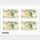 Sticker Rectangulaire Citrons et Feuilles rustiques (Feuille)