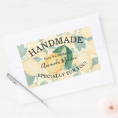 Sticker Rectangulaire Citrons et Feuilles rustiques (Enveloppe)