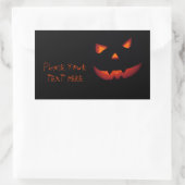 Sticker Rectangulaire Citrouille Halloween 001 (Sac)