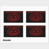 Sticker Rectangulaire Citrouille Halloween 002 (Feuille)
