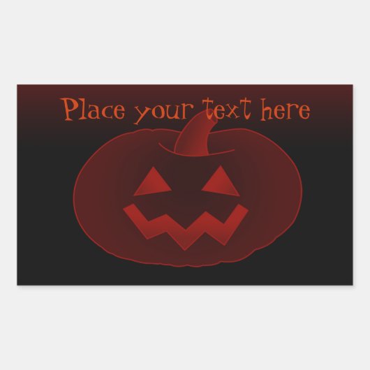 Sticker Rectangulaire Citrouille Halloween 002 (Devant)