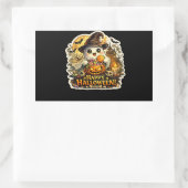 Sticker Rectangulaire 🎃 Citrouille Halloween effrayante (Sac)